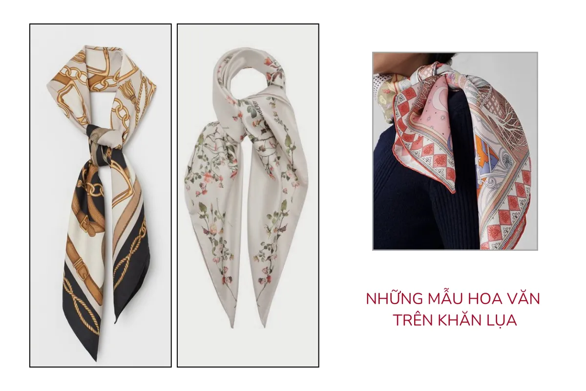 Những mẫu hoa văn trên khăn